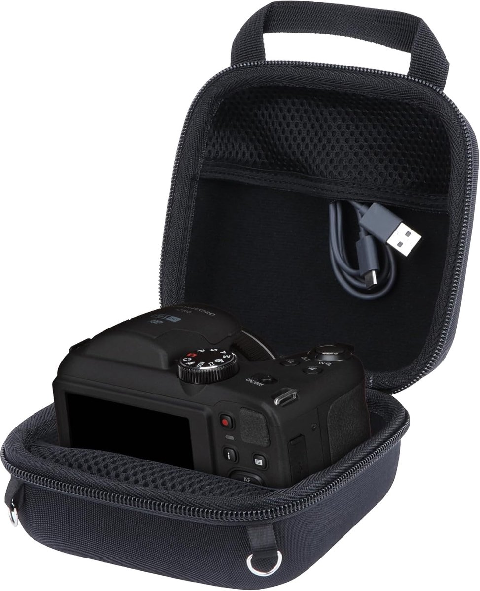 SnelShoppen - Hard Case Zwart voor Digitale Camera's - Compatibel met PIXPRO AZ401, AZ255, AZ528, AZ405, AZ425 - Duurzaam en Beschermend - Ideaal voor