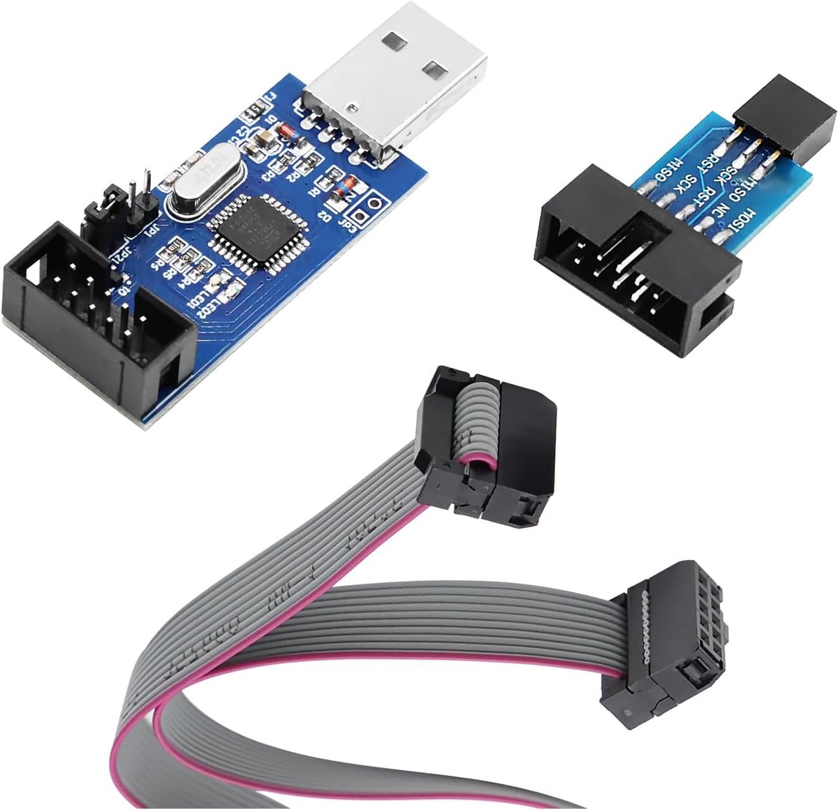 USBasp programmeur incl. ISP adapter en kabel - 3.3V en 5V ondersteuning - eenvoudig in gebruik - ShopVlot