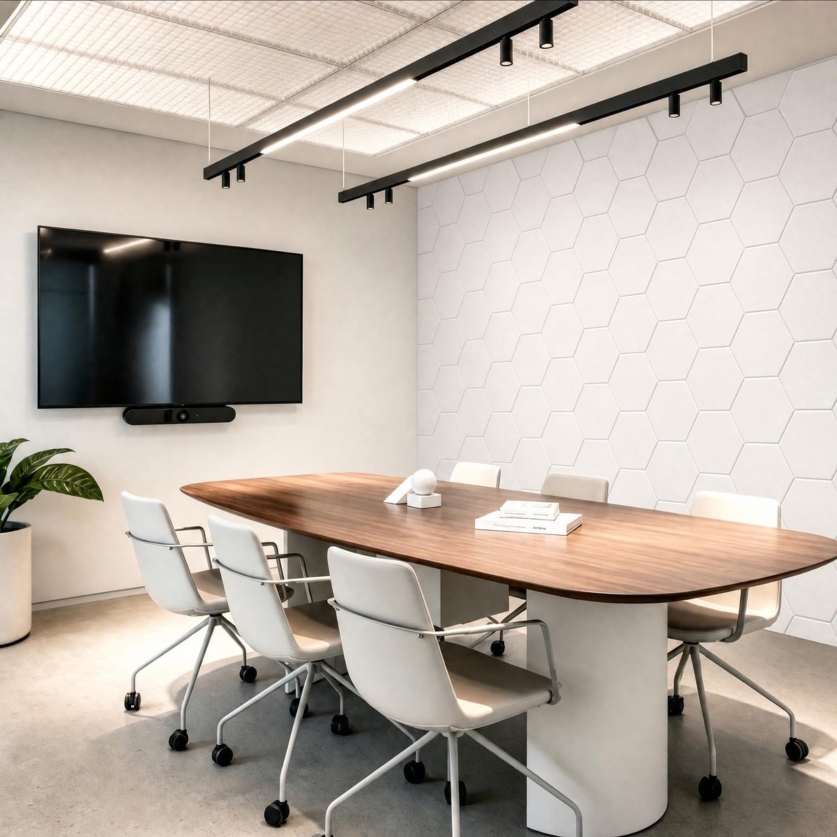 Witte akoestische panelen, zelfklevend, 12 stuks - ShopVlot