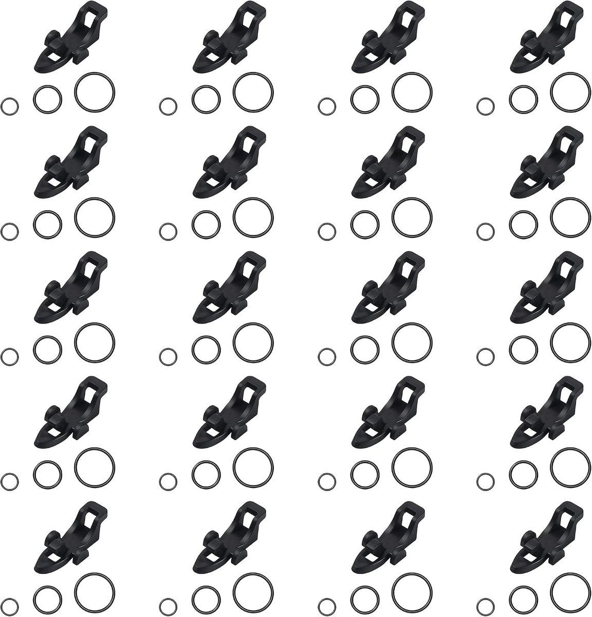10 stuks kunststof hengelhaakhouders, duurzame aashouder met rubberen ring voor een goede grip, als vishaakhouder - ShopVlot