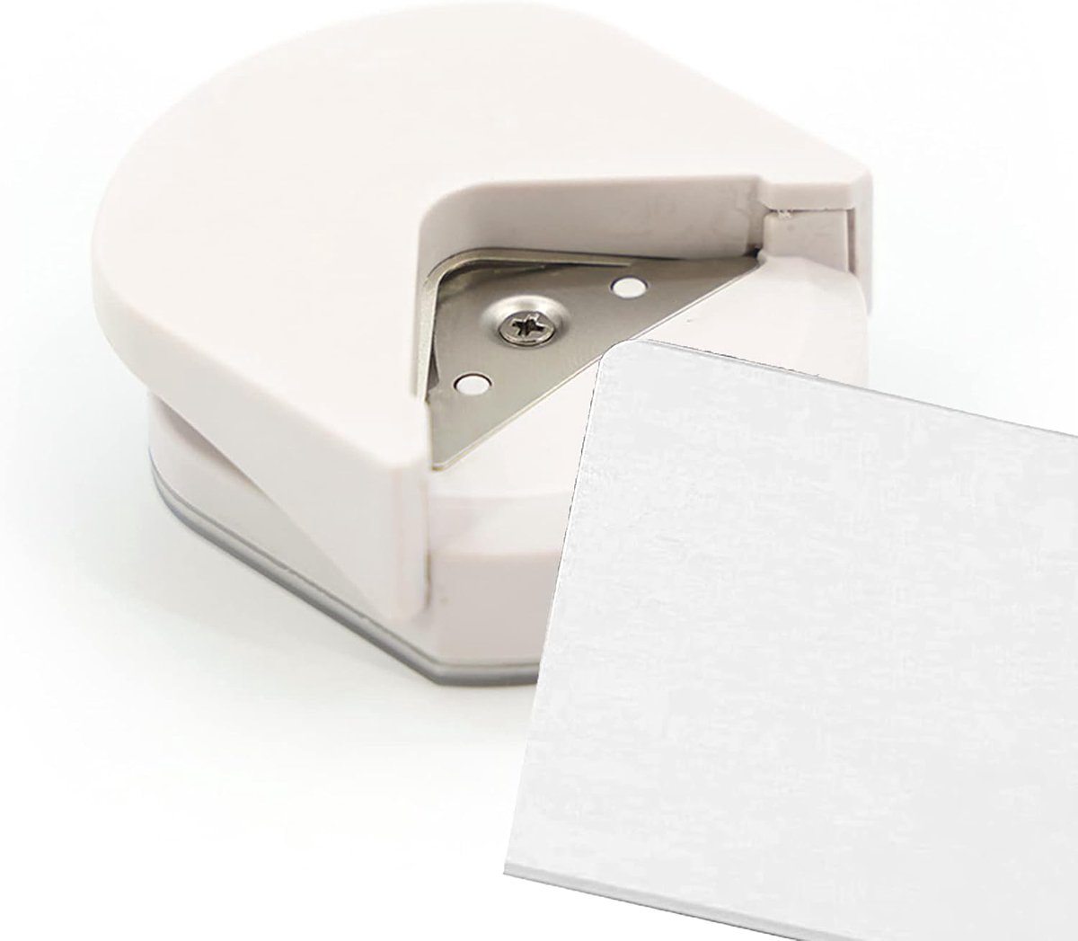 Mini-hoekronde set, draagbare hoekstans, hoekstans voor papierhandwerk, hoeksnijder, radiussnijder, hoek, papierpons, scrapbooking, gereedschap voor fotokaarten (wit)
