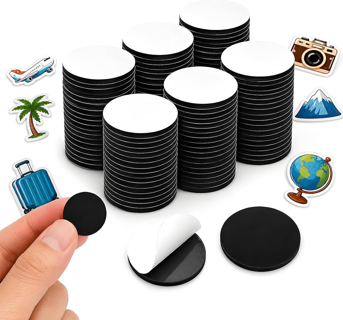50 stuks dubbelzijdige kleefpads, dubbelzijdige extra sterk, rond, diameter - ShopVlot