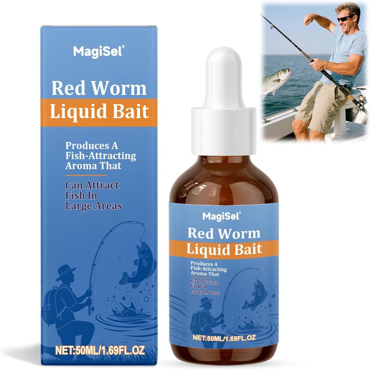 Concentrated Visserslokmiddel voor Bait Fish - Aantrekkelijke Geur voor Buitenvisserij, Universele Vissersaccessoires, 50ml