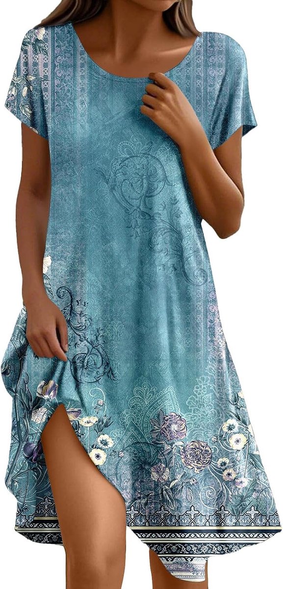 Casual jurk voor dames, elegant, chic, avond, cocktail, ceremonie, grote maat, jurk met verstelbare bandjes, open rug, strand, zomer, sexy, A13