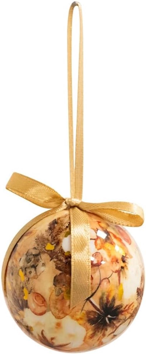 Kerstbal Cotton cream - Hoogwaardige kerstboomversiering – Exclusieve kerstversiering – Ontworpen door Lammie - 1 Stuk