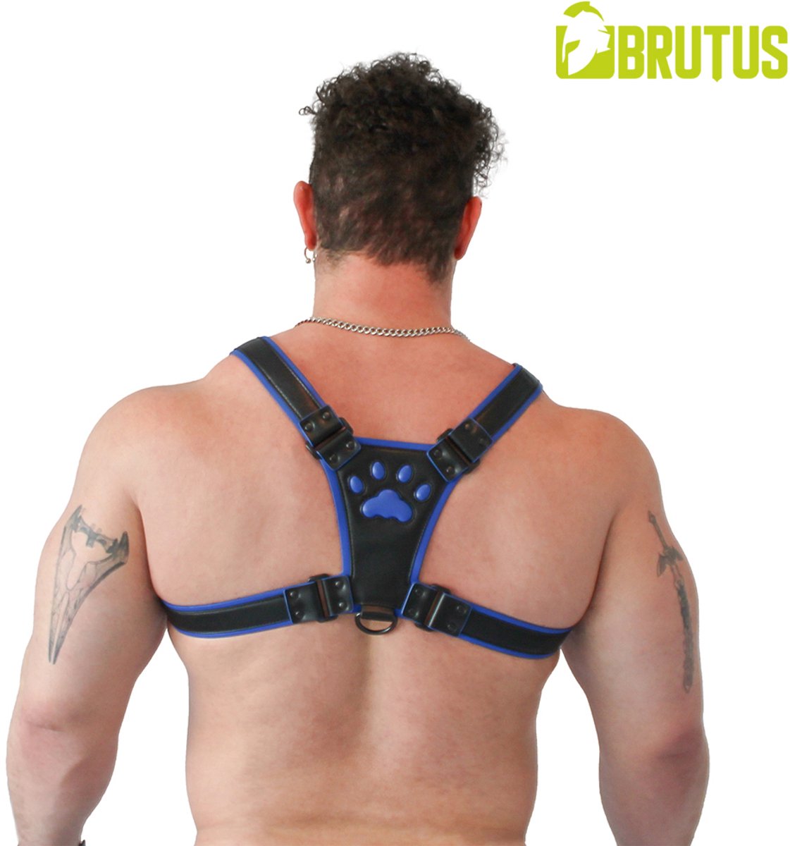 BRUTUS Vegan Puppy Harness Black-Blue S/M
