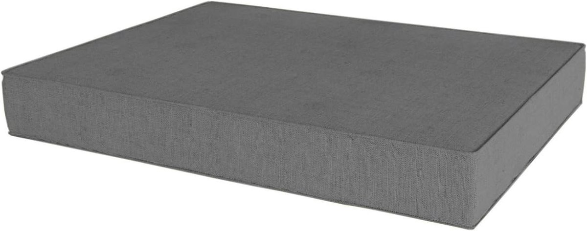 Chilly pilley Palletkussen, palletbekleding, zitkussen, rugleuning, koudschuim, schuimvlokken, vulling, vele maten en kleuren (zitkussen, 120 x 60 x 15 cm, grijs)