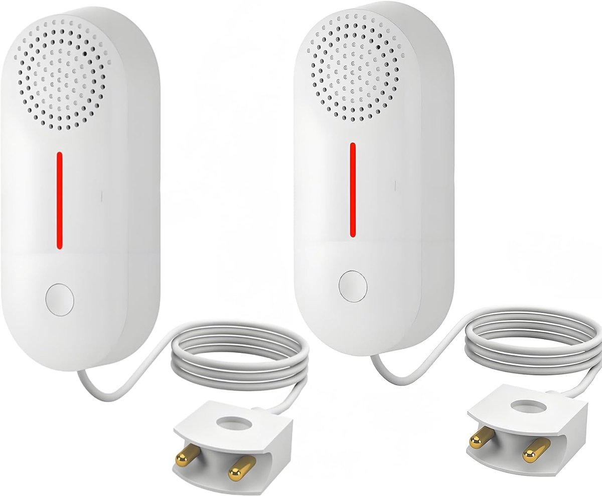 Intelligente watersensor, 100 dB lage waterniveausensor met Tuya APP Remote Monitoring, draadloze tankniveaumonitor voor kelder, keuken, badkamer (2 stuks)