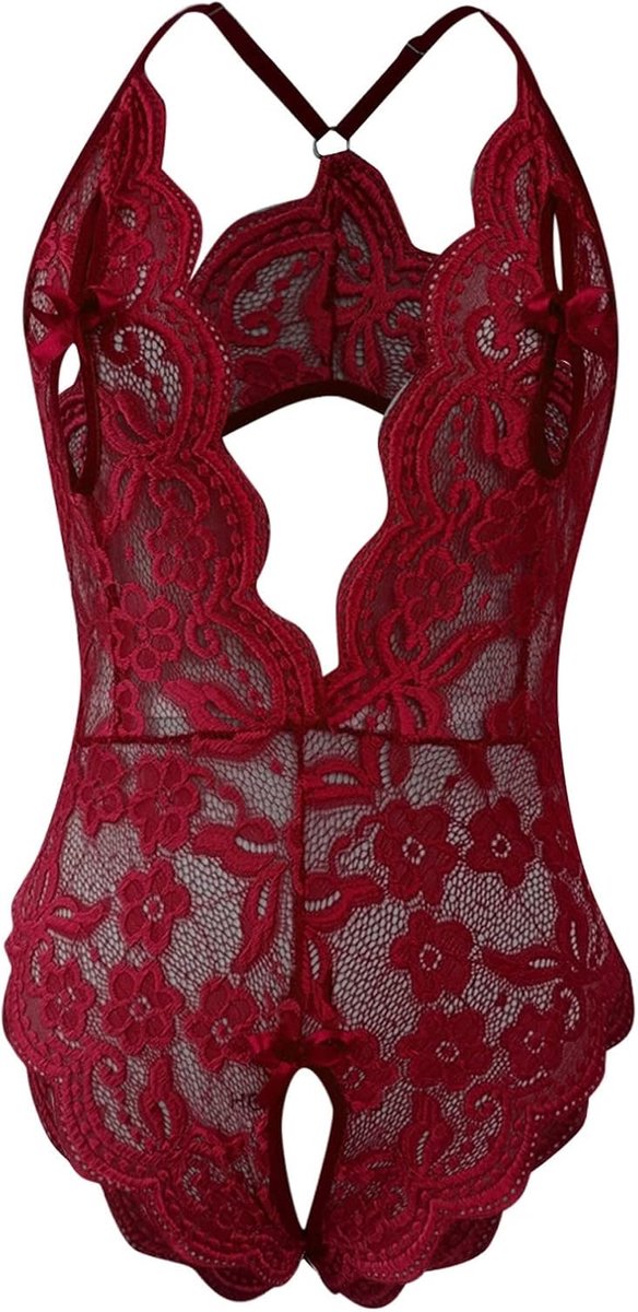 Dameslingerie, kant, babydoll, nachtkleding, babydoll, bandjes, kant, comfortabel, sexy, chic, A89