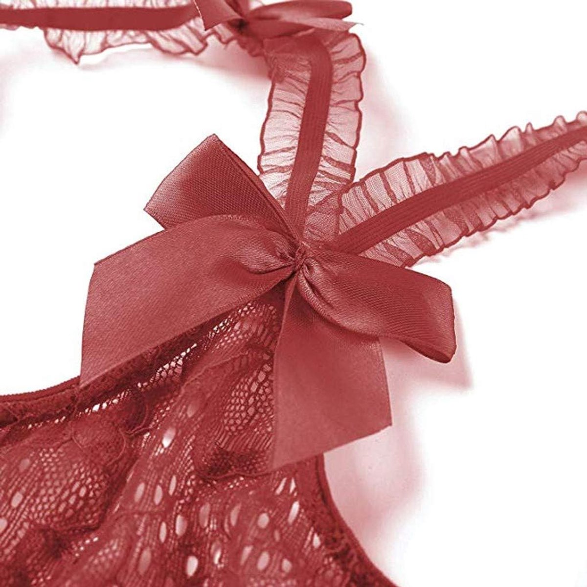 Dameslingerie, kant, babydoll, nachtkleding, babydoll, chique nachtlook, satijn, roze, sexy A272