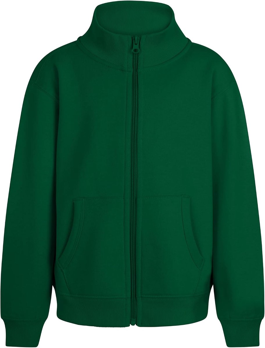 SZ270K Cooper Kids Sweatshirt voor kinderen, met ritssluiting, kleur Kelly, maat 3/4, Kelly Groen, 3-4 años