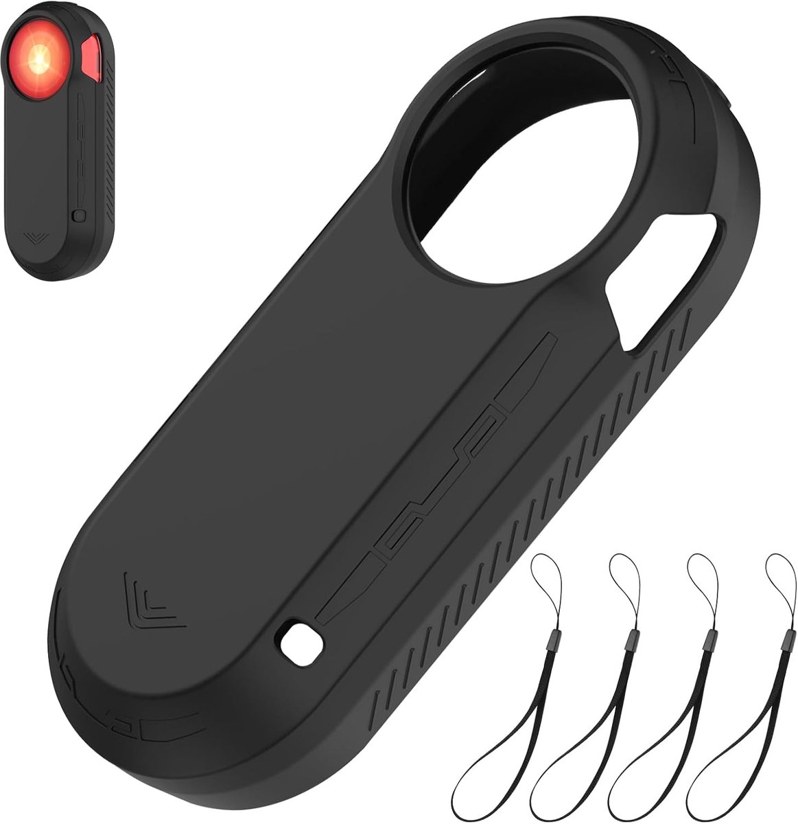Beschermhoes voor Garmin Varia Radar RTL515, afdekking + koord, ultradun ontwerp, maakt soepele GPS-signalen en effectieve warmteafvoer, GPS-fietsaccessoires (zwart)