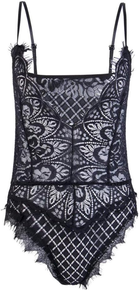 Babydolls, nachtjaponnen & negligés dames Sexy Dames Mouwloze Lingerie Mesh Kanten Bodysuits Nachtkleding Set-B_M