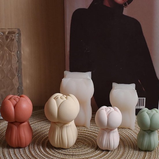 Gietvormen lente, 3D-tulpen, kaarsvormen, siliconen vorm, bloemen, gietvormen, siliconen tulpvormen, kaarsvormen voor gieten, siliconen vorm, lente voor kaarsen, gips, sojawas (B) — afbeelding 5