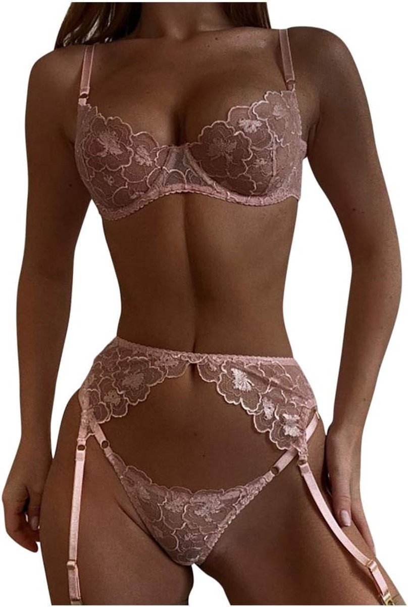 Dames Erotische Lingerie Vrouwen Sex Beha G-String Kousenband Nachtkleding Ondergoed See Through Temptation Costume Set