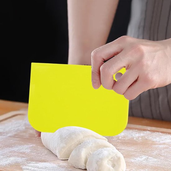 6-delige plastic kleikrabber, deegkrabber, taartkrabber, getande spatel, taartglansmiddel en deegspatelset voor het maken van taarten, gebak, glazuur en chocolade (groen) — afbeelding 4