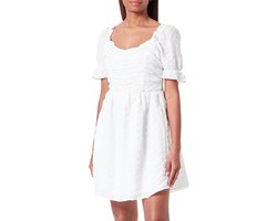 Caneva Dames off-shoulder mini-jurk 19323127-CA02, wolwit, L, wolwit, L