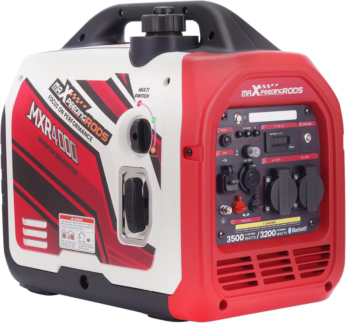 Generator met Inverter 3500W – 48L x 30.5B x 44H cm – Afstandsbediening via App