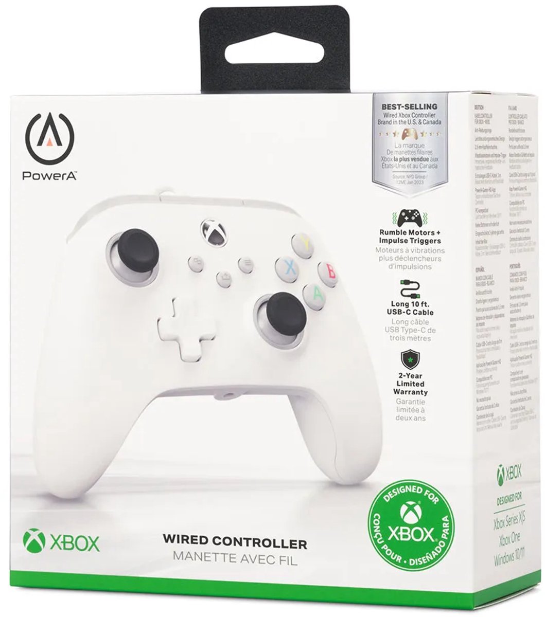 PowerA Bedrade Controller - Xbox Series X|S - Wit - 3m USB-kabel – foto 7