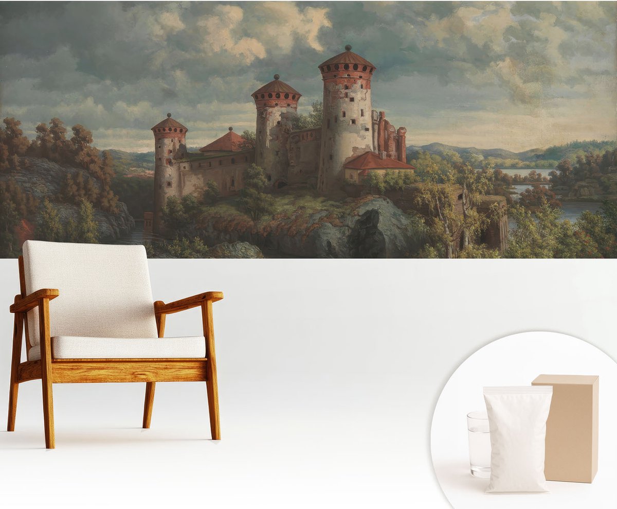 Wallfluent Fotobehang - Groente Vliesbehang - 250x104 cm - Romantisch Landschap Muurschildering - Slaapkamer behang Landschappen - Fotobehang Vlies - Slaapkamer behang