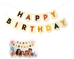 Cumpleaños Banderines de Fieltro, Decoració n Vintage con Banderines Tela, Cadena de Banderines para Fiestas Infantiles y Celebracciones, Kit DIY Colorido para Ni ños y Niñas