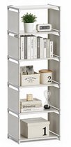 Arvioo - 5-laags boekenkast - wit - opbergrek - multifunctioneel