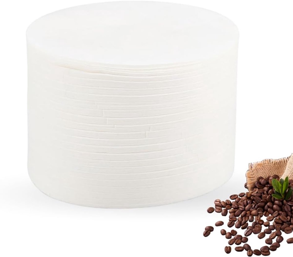 350 Stuks Ronde Vervangende Papieren Filters Zeven Vervangende Koffieaccessoires Geschikt voor Moka Pot Koffiezetapparaat Wit 7 X 7 X 4 Cm