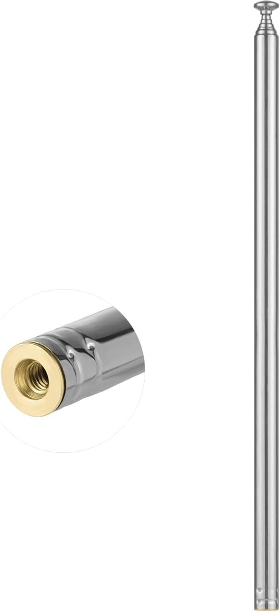 1 Stuk M2.6 Vrouwelijke Schroefdraad Telescopische Antenne 7 Secties 95.3CM/37.52Inch Draagbare Telescopische Antenne Vervanging voor TV AM FM Radio Ontvanger Speelgoedauto