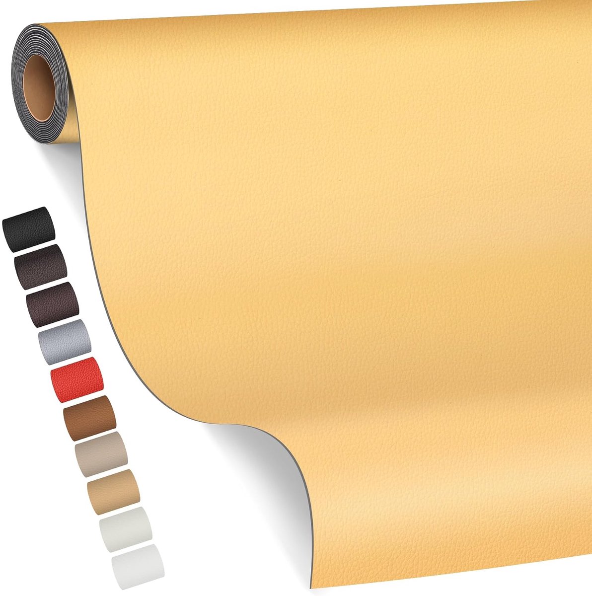 Reparatieset voor leer, kunstleer, 80 x 200 cm, beige geel