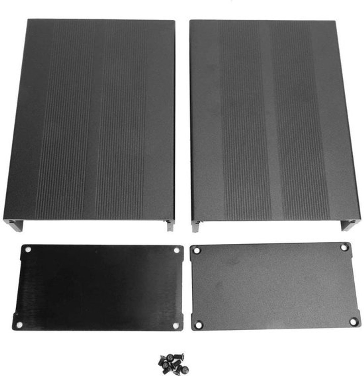 Aluminium Koelbox - Behuizing Printplaat - Warmteafvoer Elektronica - Geborstelde Afwerking - 5 x 10 x 15 cm - Aluminium