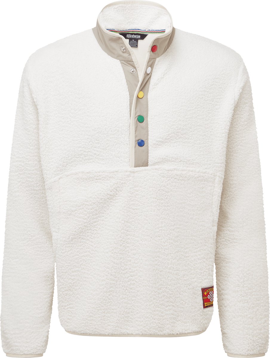Sherpa Adventure Gear Tarcho Kwart Drukknoop Pullover Peetho Creme
