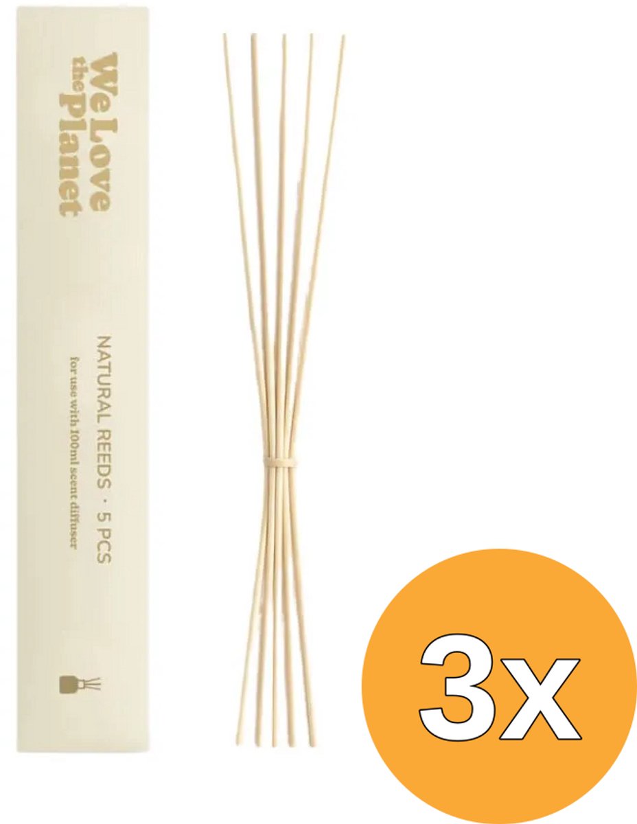 3x We Love The Planet Natural Reeds 5pcs (100 ml)