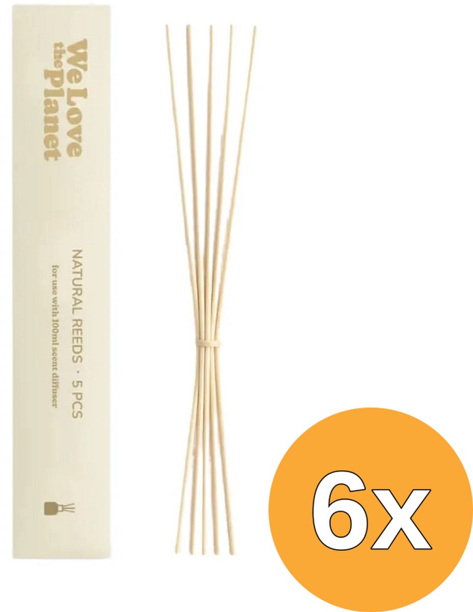 6x We Love The Planet Natural Reeds 5pcs (100 ml)