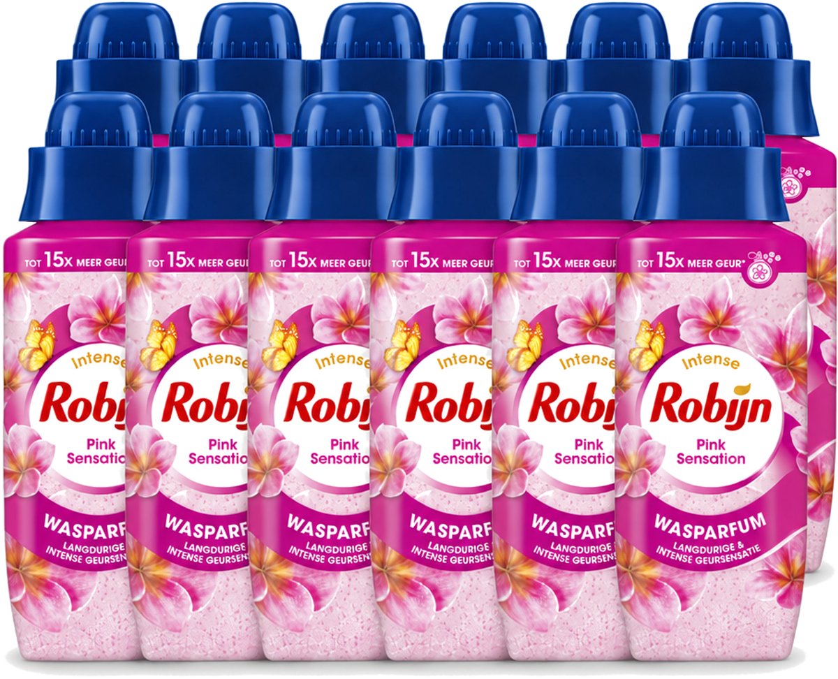 12 x Robijn – Wasparfum – Intense Pink Sensation – 342 ml - Voordeelverpakking - 12 stuks