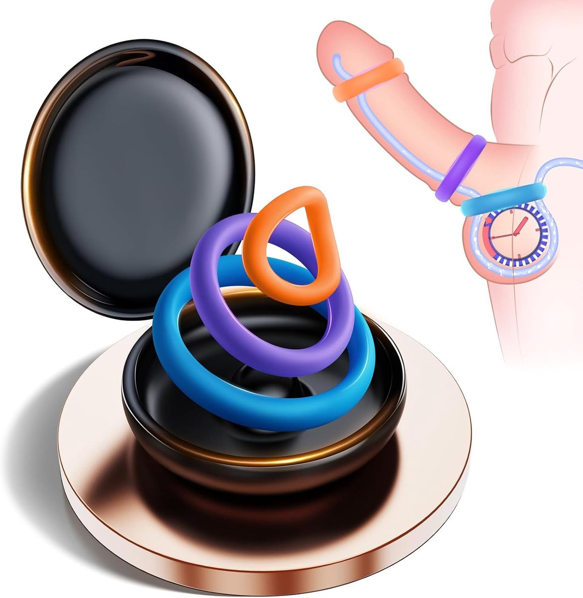 3 maten elastische penis ring set voor mannen comfort pasvorm