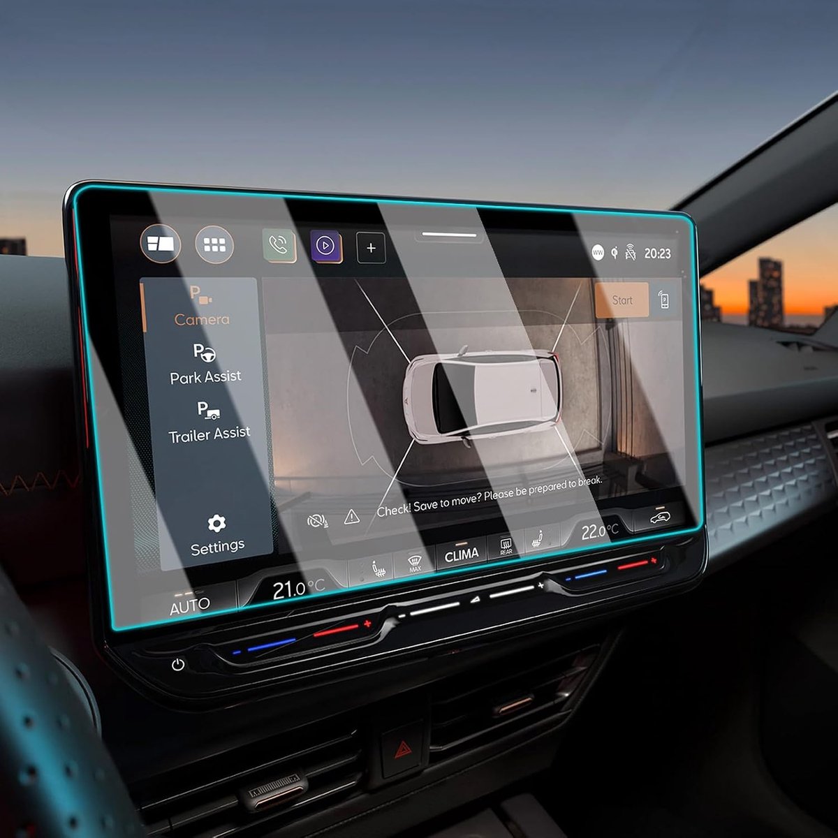 Navigatiescherm protector - HD gehard glas - krasbestendig - voor Cupra Formentor/Leon/Born/Terramar 2025-2026 - ShopVlot