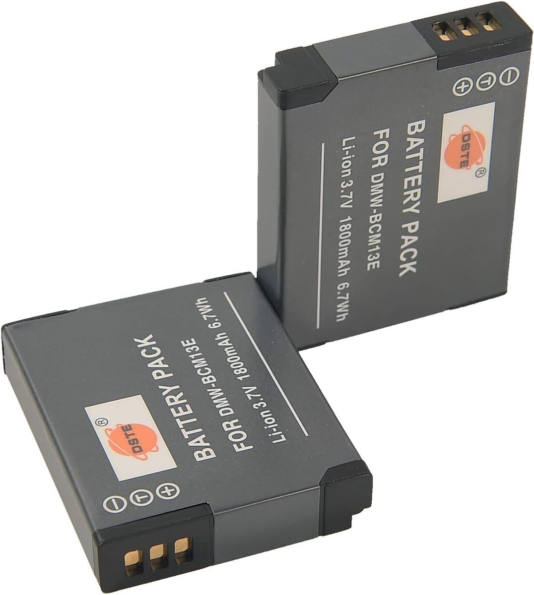 DSTE 2PCS DMW-BCM13E DMW-BCM13 Batteries - Compatible with Panasonic Lumix DMC-FT5 DMC-TS5 DMC-TZ37 DMC-TZ40 DMC-ZS27 - ShopVlot