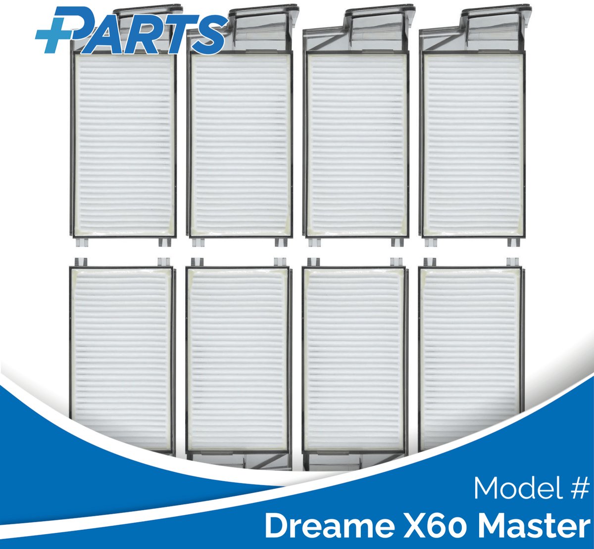 Plus.Parts Dreame X60 Master Filters (8 Stuks, Plus.Parts® alternatief voor RHF24) Overig