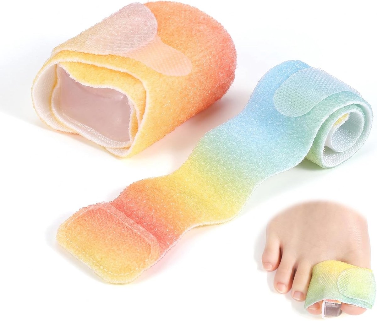 2 stuks teenspreiders, hallux valgus corrector voor dames en heren, teenspreider van zachte siliconen voor hamertenen en overlappende tenen, ergonomische teenrechter, eenheidsmaat