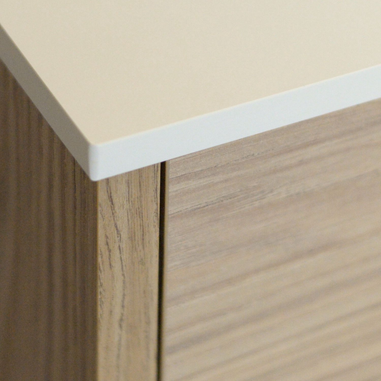 KOLM - HPL Badkamerblad - voor badkamermeubel van 60 cm - 61 × 45 cm - Sneeuwwit