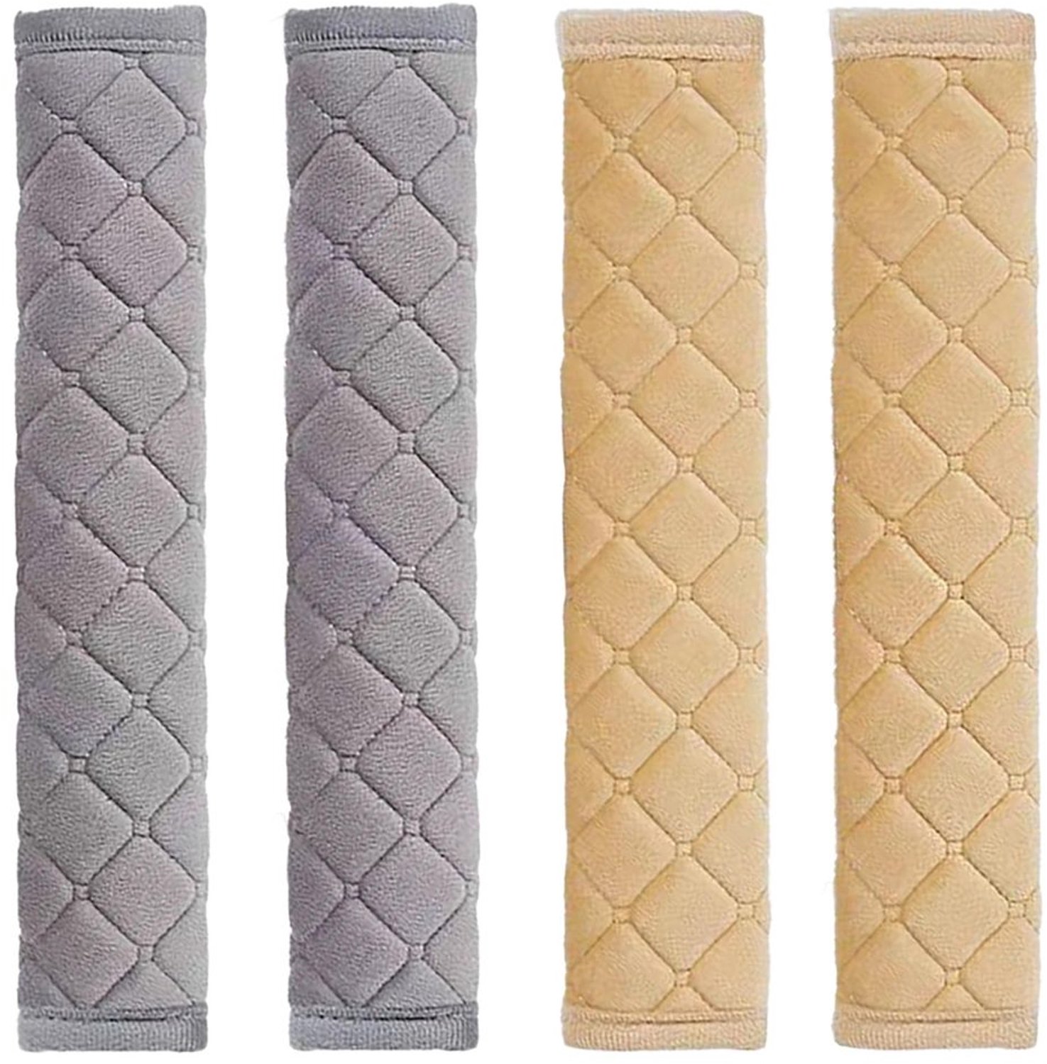 Zitveiligheidspads - Set van 4 - Zachte Flanel - Bescherming voor Volwassenen/Kinderen - Antislip - Verstelbare Klittenbandsluiting - 27 cm Lengte - Zitveiligheidshoes