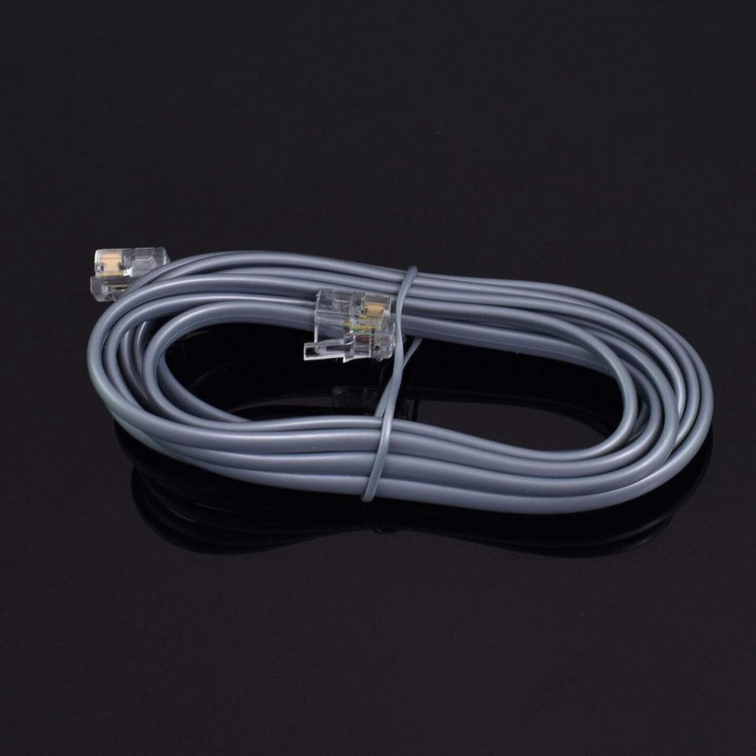 RJ11 Modulaire Telefoon Verlengkabel - 100 Feet, Grijs