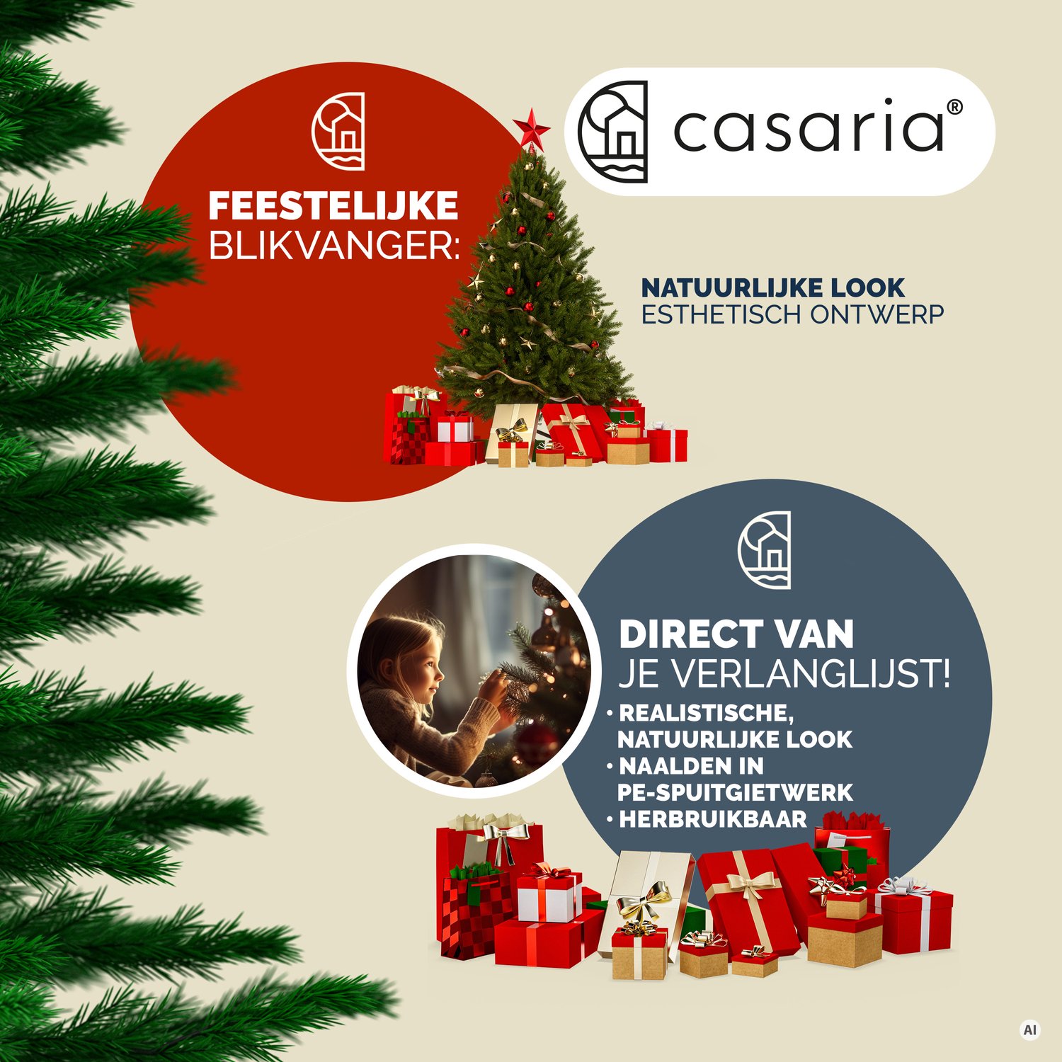 Casaria Kunstkerstboom - Metalen Voet 780 Takpunten 180cm - Groen – foto 3