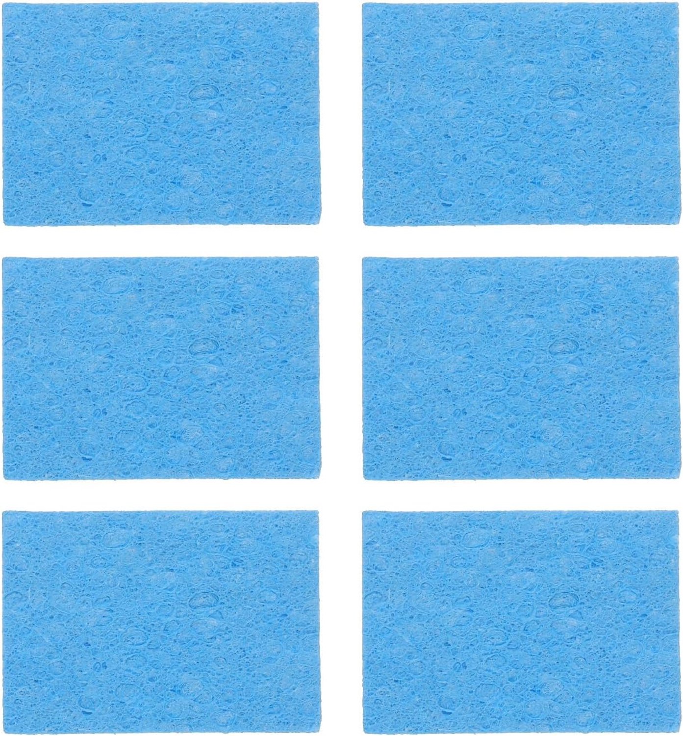 Soldeerbout reinigingsspons 1,97 inch x 1,38 inch - blauw - 6 stuks - veilig voor soldeerpunt - m-winkel