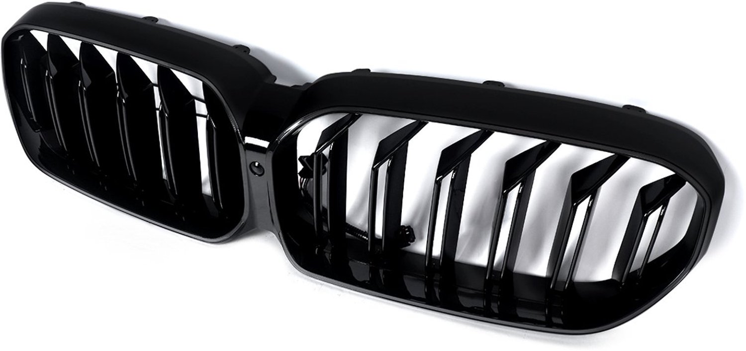 Racegrille Voorbumper Glossy Zwart Met LED Licht - ABS Kunststof - Voor BMW 5 Serie G30 G31 2021-2025 - Front Kidney Grill