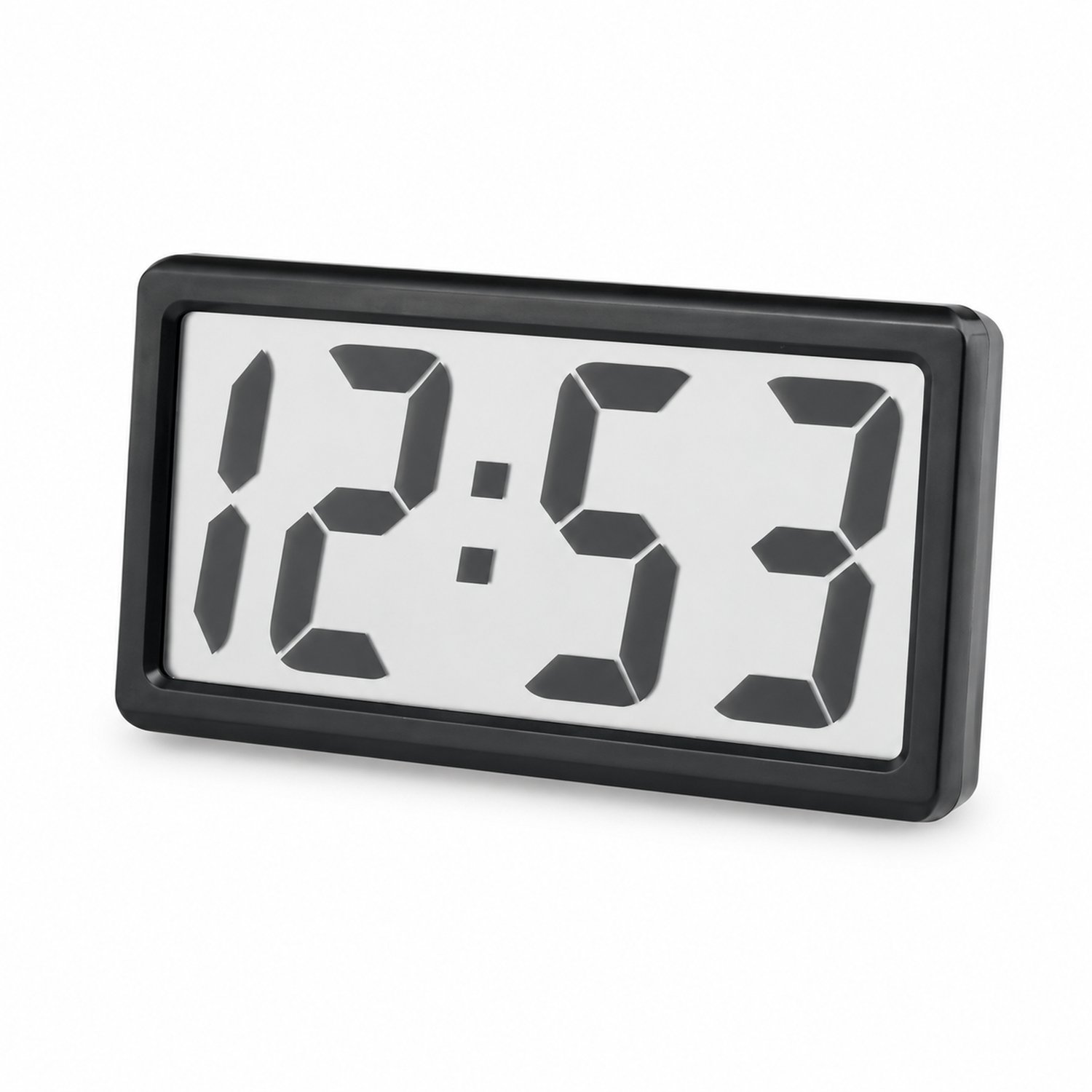 Digitale bureauklok - LCD-scherm - 11 mm dik - batterijvoeding - zwart