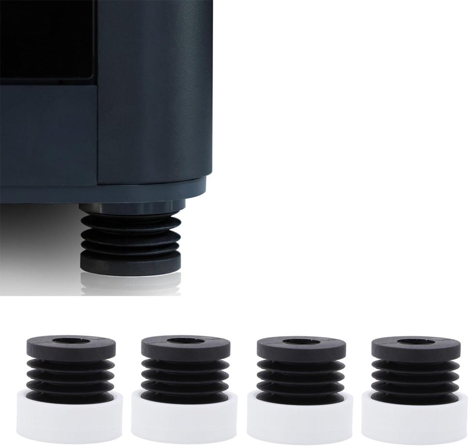 Anti-vibratie Voeten Set van 4 - Trillingsdempers Wasmachine - Trillingsdempers Airco - Trillingsdempers Warmtepomp - Rubber Antislip Pads - Schokabsorberend en Stabiel