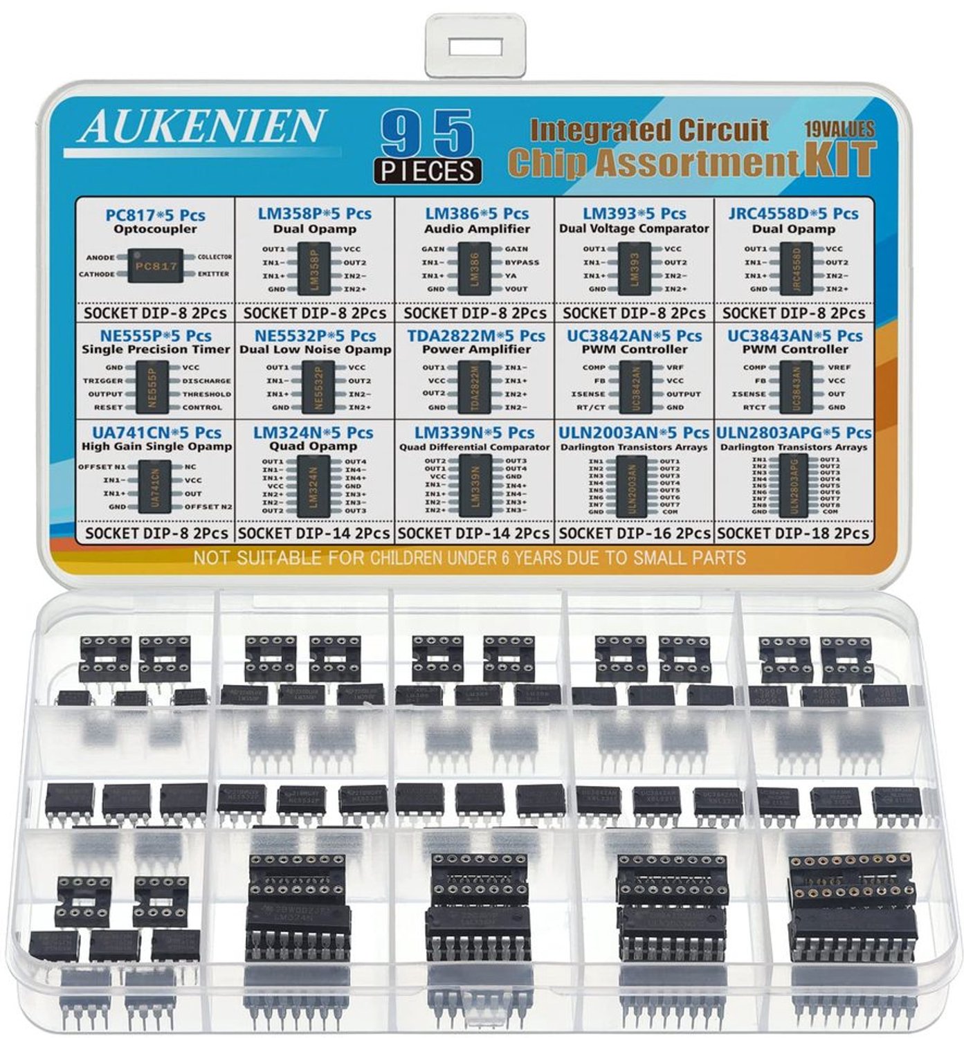 IC Assortiment Kit met 15 Waardevolle Componenten voor Elektronica