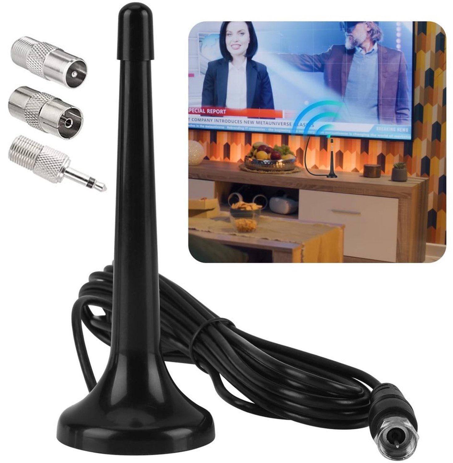 High Performance Radio-antenne met Magnetische Basis en 3m Verlengkabel