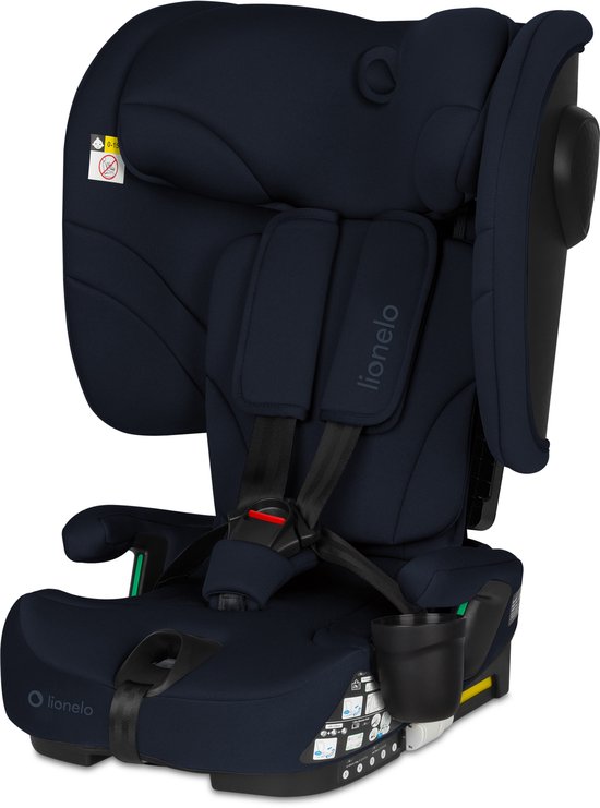 Lionelo Nelly i-Size Autostoel - Opvouwbare - 76-150 cm - ISOFIX & Top Tether - 4-standen Rugleuning - SIPS Zijbescherming - Draagbaar & Compact - 15-standen Hoofdsteun - Verkleininzet & Beenkussen - Drankenhouder - ECE R129/03 - Groep 0+ van LIONELO — afbeelding 4